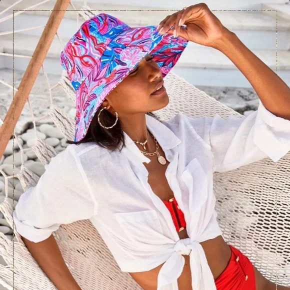 Lilly Pulitzer Accessories Lilly Pulitzer Sun Hat Ruby Red